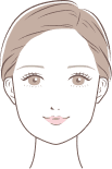 女性の顔